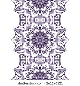 Seamless pattern. Vintage decorative elements. Hand drawn background. Islam, Arabic, Indian, ottoman motifs. Perfect for printing on fabric or paper.