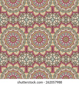 Seamless pattern. Vintage decorative elements. Hand drawn background. Islam, Arabic, Indian, ottoman motifs. Perfect for printing on fabric or paper.
