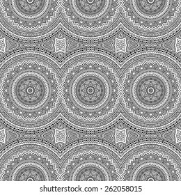Seamless pattern. Vintage decorative elements. Hand drawn background. Islam, Arabic, Indian, ottoman motifs. Perfect for printing on fabric or paper.