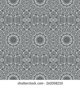 Seamless pattern. Vintage decorative elements. Hand drawn background. Islam, Arabic, Indian, ottoman motifs. Perfect for printing on fabric or paper.