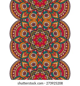 Seamless pattern. Vintage decorative elements. Hand drawn background. Islam, Arabic, Indian, ottoman motifs. Perfect for printing on fabric or paper.
