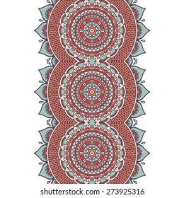 Seamless pattern. Vintage decorative elements. Hand drawn background. Islam, Arabic, Indian, ottoman motifs. Perfect for printing on fabric or paper.