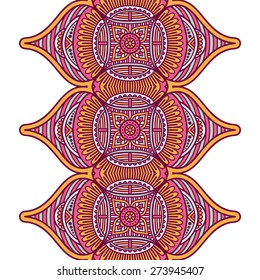 Seamless pattern. Vintage decorative elements. Hand drawn background. Islam, Arabic, Indian, ottoman motifs. Perfect for printing on fabric or paper.