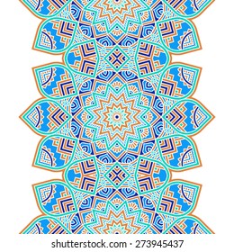 Seamless pattern. Vintage decorative elements. Hand drawn background. Islam, Arabic, Indian, ottoman motifs. Perfect for printing on fabric or paper.