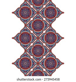 Seamless pattern. Vintage decorative elements. Hand drawn background. Islam, Arabic, Indian, ottoman motifs. Perfect for printing on fabric or paper.