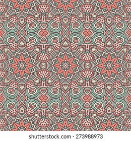 Seamless pattern. Vintage decorative elements. Hand drawn background. Islam, Arabic, Indian, ottoman motifs. Perfect for printing on fabric or paper.