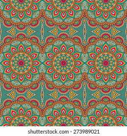 Seamless pattern. Vintage decorative elements. Hand drawn background. Islam, Arabic, Indian, ottoman motifs. Perfect for printing on fabric or paper.