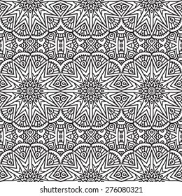 Seamless pattern. Vintage decorative elements. Hand drawn background. Islam, Arabic, Indian, ottoman motifs. Perfect for printing on fabric or paper.