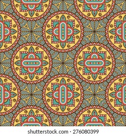 Seamless pattern. Vintage decorative elements. Hand drawn background. Islam, Arabic, Indian, ottoman motifs. Perfect for printing on fabric or paper.