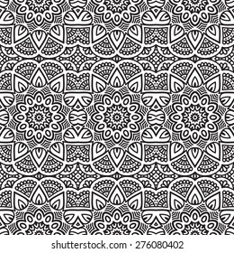 Seamless pattern. Vintage decorative elements. Hand drawn background. Islam, Arabic, Indian, ottoman motifs. Perfect for printing on fabric or paper.