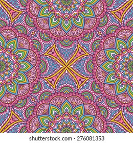 Seamless pattern. Vintage decorative elements. Hand drawn background. Islam, Arabic, Indian, ottoman motifs. Perfect for printing on fabric or paper.