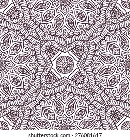Seamless pattern. Vintage decorative elements. Hand drawn background. Islam, Arabic, Indian, ottoman motifs. Perfect for printing on fabric or paper.