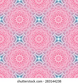 Seamless pattern. Vintage decorative elements. Hand drawn background. Islam, Arabic, Indian, ottoman motifs.