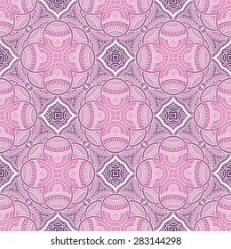 Seamless pattern. Vintage decorative elements. Hand drawn background. Islam, Arabic, Indian, ottoman motifs.
