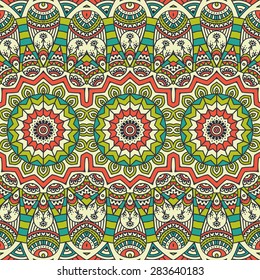 Seamless pattern. Vintage decorative elements. Hand drawn background. Islam, Arabic, Indian, ottoman motifs.