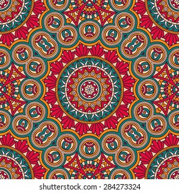 Seamless pattern. Vintage decorative elements. Hand drawn background. Islam, Arabic, Indian, ottoman motifs.