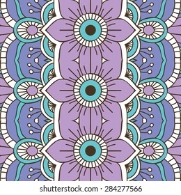 Seamless pattern. Vintage decorative elements. Hand drawn background. Islam, Arabic, Indian, ottoman motifs.