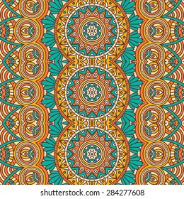 Seamless pattern. Vintage decorative elements. Hand drawn background. Islam, Arabic, Indian, ottoman motifs.