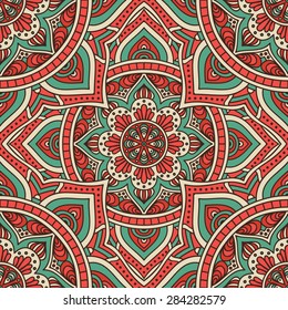 Seamless pattern. Vintage decorative elements. Hand drawn background. Islam, Arabic, Indian, ottoman motifs.