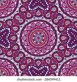 Seamless pattern. Vintage decorative elements. Hand drawn background. Islam, Arabic, Indian, ottoman motifs.