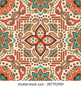Seamless pattern. Vintage decorative elements.