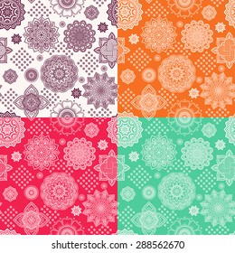 Seamless pattern. Vintage decorative elements. Hand drawn background. Islam, Arabic, Indian, ottoman motifs.