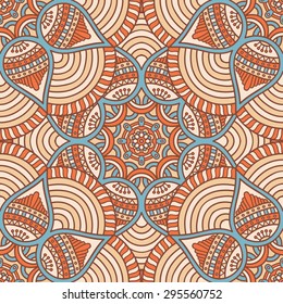 Seamless pattern. Vintage decorative elements. Hand drawn background. Islam, Arabic, Indian, ottoman motifs.