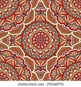 Seamless pattern. Vintage decorative elements. Hand drawn background. Islam, Arabic, Indian, ottoman motifs.
