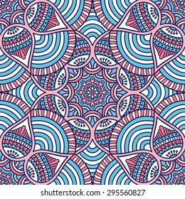 Seamless pattern. Vintage decorative elements. Hand drawn background. Islam, Arabic, Indian, ottoman motifs.