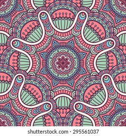 Seamless pattern. Vintage decorative elements. Hand drawn background. Islam, Arabic, Indian, ottoman motifs.