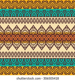 Seamless pattern. Vintage decorative elements. Hand drawn background. Islam, Arabic, Indian, ottoman motifs.