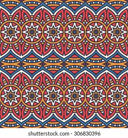 Seamless pattern. Vintage decorative elements. Hand drawn background. Islam, Arabic, Indian, ottoman motifs.