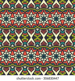 Seamless pattern. Vintage decorative elements. Hand drawn background. Islam, Arabic, Indian, ottoman motifs.