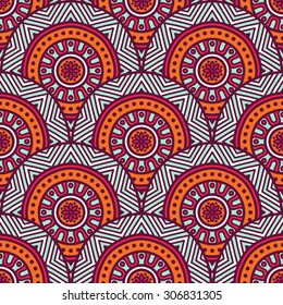 Seamless pattern. Vintage decorative elements. Hand drawn background. Islam, Arabic, Indian, ottoman motifs.