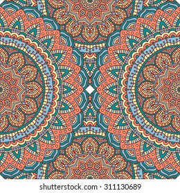 Seamless pattern. Vintage decorative elements. Hand drawn background. Islam, Arabic, Indian, ottoman motifs.