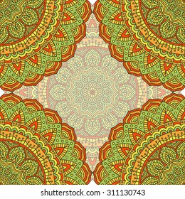 Seamless pattern. Vintage decorative elements. Hand drawn background. Islam, Arabic, Indian, ottoman motifs.