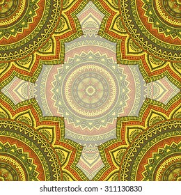 Seamless pattern. Vintage decorative elements. Hand drawn background. Islam, Arabic, Indian, ottoman motifs.