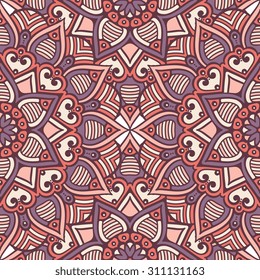 Seamless pattern. Vintage decorative elements. Hand drawn background. Islam, Arabic, Indian, ottoman motifs.