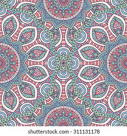 Seamless pattern. Vintage decorative elements. Hand drawn background. Islam, Arabic, Indian, ottoman motifs.