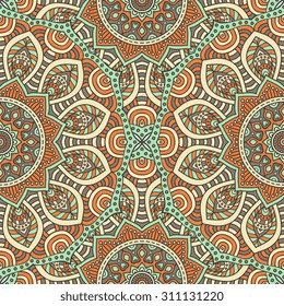 Seamless pattern. Vintage decorative elements. Hand drawn background. Islam, Arabic, Indian, ottoman motifs.