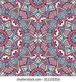 Seamless pattern. Vintage decorative elements. Hand drawn background. Islam, Arabic, Indian, ottoman motifs.