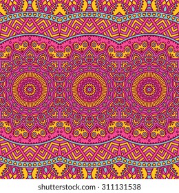 Seamless pattern. Vintage decorative elements. Hand drawn background. Islam, Arabic, Indian, ottoman motifs.