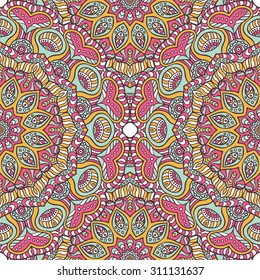 Seamless pattern. Vintage decorative elements. Hand drawn background. Islam, Arabic, Indian, ottoman motifs.