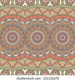Seamless pattern. Vintage decorative elements. Hand drawn background. Islam, Arabic, Indian, ottoman motifs.