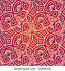 Seamless pattern. Vintage decorative elements. Hand drawn background. Islam, Arabic, Indian, ottoman motifs.