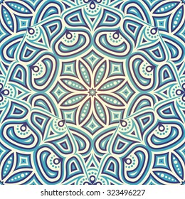 Seamless pattern. Vintage decorative elements. Hand drawn background. Islam, Arabic, Indian, ottoman motifs.