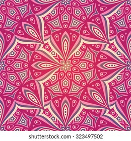 Seamless pattern. Vintage decorative elements. Hand drawn background. Islam, Arabic, Indian, ottoman motifs.