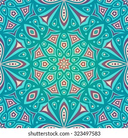 Seamless pattern. Vintage decorative elements. Hand drawn background. Islam, Arabic, Indian, ottoman motifs.
