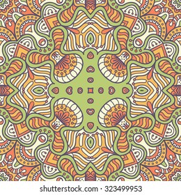 Seamless pattern. Vintage decorative elements. Hand drawn background. Islam, Arabic, Indian, ottoman motifs.