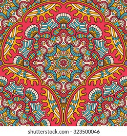 Seamless pattern. Vintage decorative elements. Hand drawn background. Islam, Arabic, Indian, ottoman motifs.